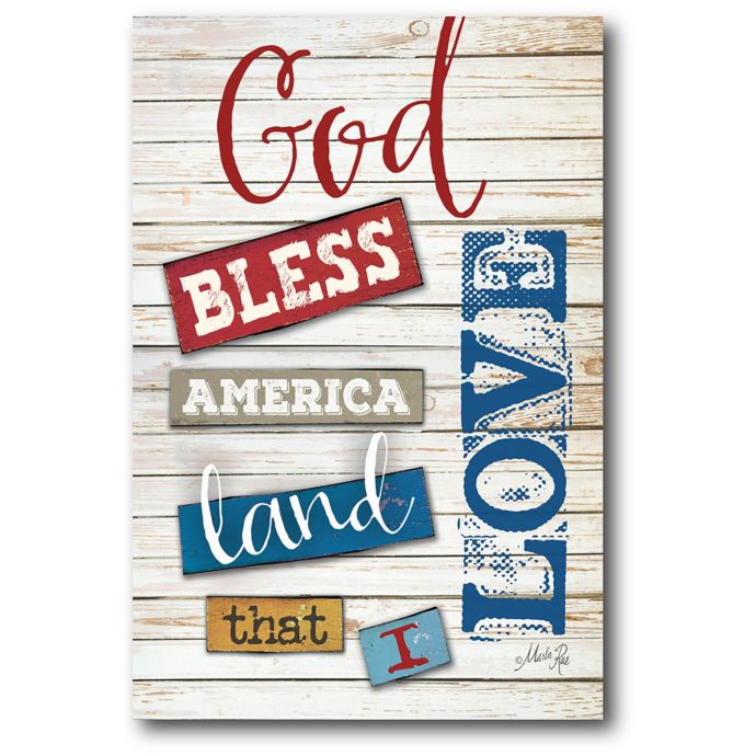 Courtside Market God Bless America Canvas Wall Art Bed Bath Beyond