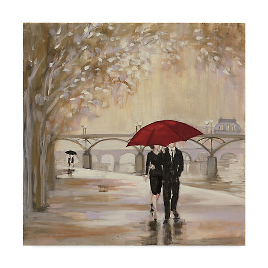 Alternate image 1 for Trademark Fine Art Romantic Paris III Red Umbrella Canvas Wall Art