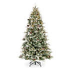 Alternate image 0 for National Tree Company 7.5-Foot Pre-Lit Frosted Mountain Spruce Artificial Christmas Tree