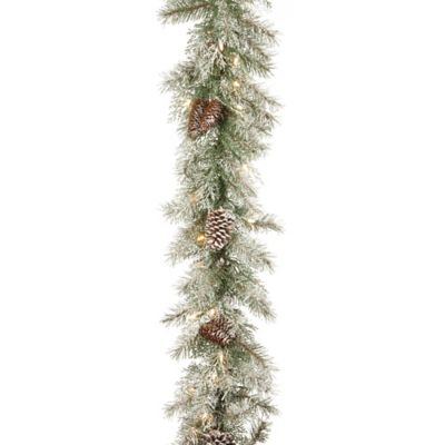 National Tree Company 9-Foot Pre-Lit Mountain Spruce Artificial Christmas Garland