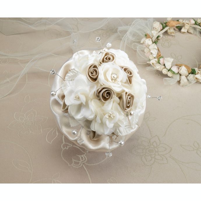 Lillian Rose™ Taupe Rose Wedding Bouquet Bed Bath &amp; Beyond
