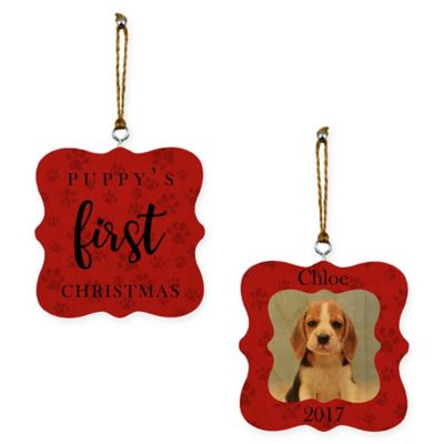 Designs Direct &quot;Our First Christmas&quot; Whimsical 2-Sided Wood Ornament