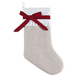 Linen Holiday Stocking in Natural