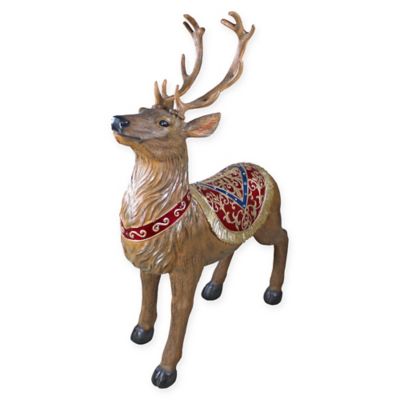 Rustic Deer Forest Table Lamp 10 Point Buck Statue Sculpture Light Lamps NEW 