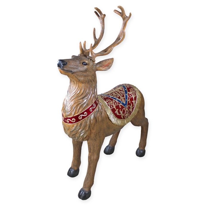 Design Toscano Santa's Illuminated Reindeer Statue | Bed ...