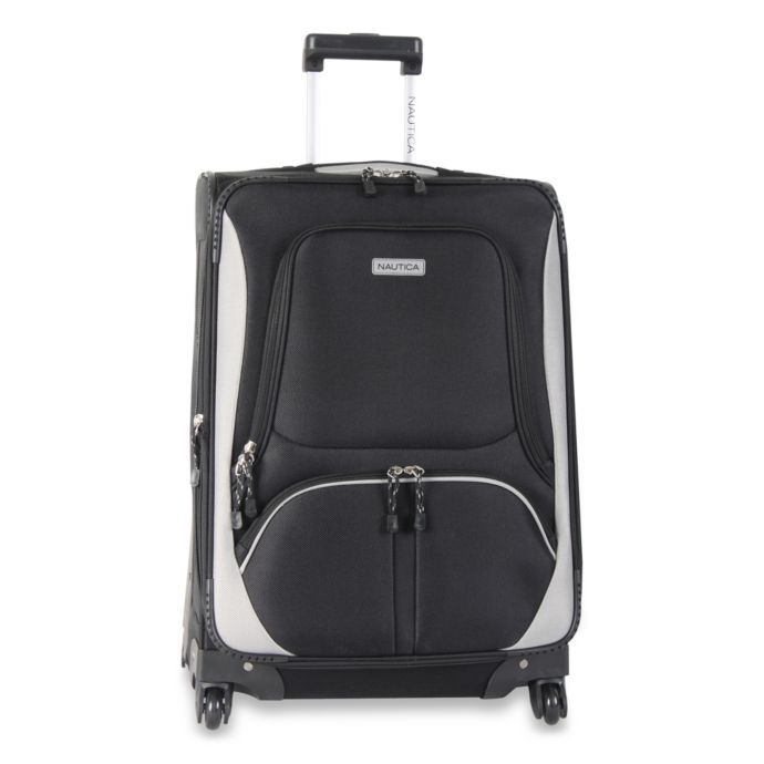 Nautica® Downhaul Black Luggage in 24Inch Spinner Bed Bath & Beyond