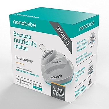 Nanobebe 8 fl. oz. Breast Milk Bottle in Teal. View a larger version of this product image.