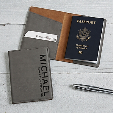 Bold Style Passport Holder in Charcoal. View a larger version of this product image.