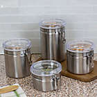 Alternate image 1 for Home Basics 4-Piece Canister Set in Silver
