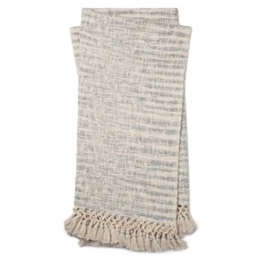 Magnolia Home by Joanna Gaines Else Throw Blanket in Light Blue. View a larger version of this product image.