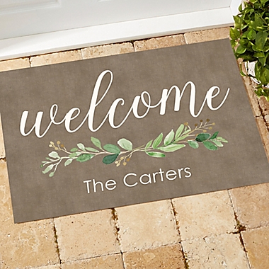 Greenery Welcome 18-Inch x 27-Inch Door Mat. View a larger version of this product image.