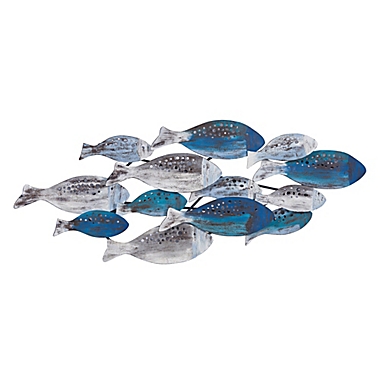 Danya B.&trade; School of Fish Metal 35.75-Inch x 14.75-Inch Wall Art. View a larger version of this product image.
