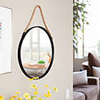Alternate image 1 for Danya B.&trade; 20-Inch x 30.5-Inch Round Metal Wall Mirror in Black