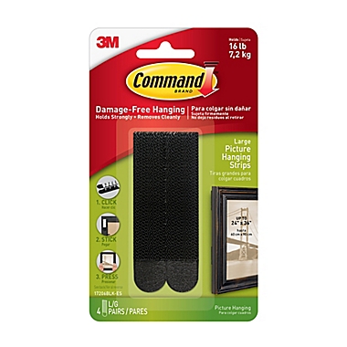 Command&trade; Black Large Picture Hanging Strips. View a larger version of this product image.