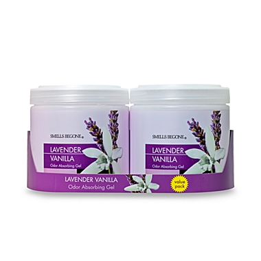 SMELLS BEGONE&reg; Lavender Vanilla 15 oz. Odor Absorbing Gel Jars (Set of 2). View a larger version of this product image.