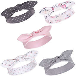Hudson Baby® Size 0-24M 5-Pack Floral Headbands in Pink