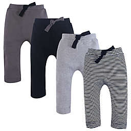 Touched by Nature Size 0-3M 4-Pack Organic Harem Pants in Grey