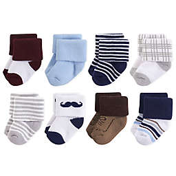 Little Treasures Terry Size6-12M 8-Pack Socks in Red