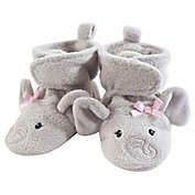 Hudson Baby&reg; Size 0-6M Elephant Fleece Scooties in Grey/Pink