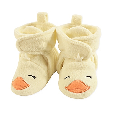 Hudson Baby&reg; Size 0-6M Duck Fleece Scooties in Yellow. View a larger version of this product image.
