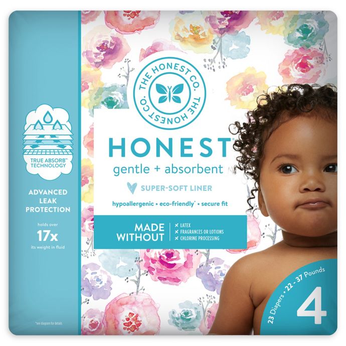 Honest 23 Pack Size 4 Diapers In Rose Pattern Bed Bath Beyond