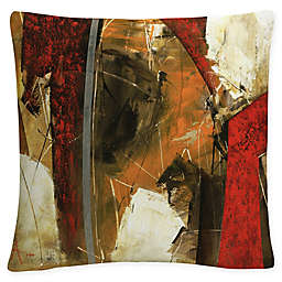 Masters Fine Art Abstract Square Throw Pillow in Red