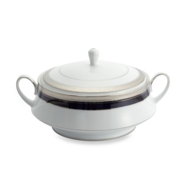 Noritake&reg; Crestwood Cobalt Platinum Covered Vegetable Dish. View a larger version of this product image.