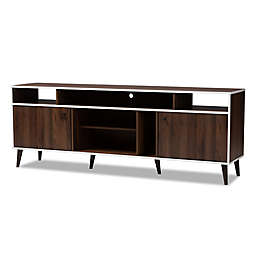 Baxton Studio Marion TV Media Stand in Brown/White