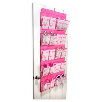 Laura Ashley&reg; Kids Over The Door 16-Pocket Pretty Flamingo Shoe Organizer in Pink