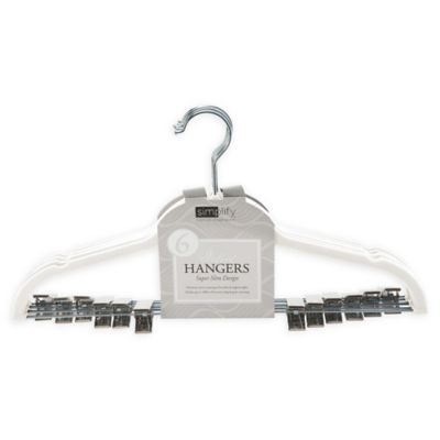 Simplify 6-Pack Velvet Hangers with Clips