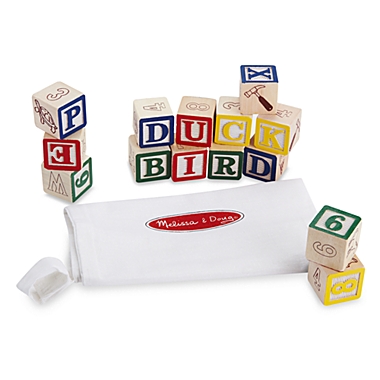 Melissa & Doug&reg; Wooden ABC/123 Blocks. View a larger version of this product image.