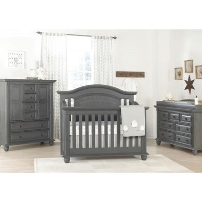 nursery with grey furniture