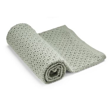 Stokke Merino Wool Blanket in Green. View a larger version of this product image.