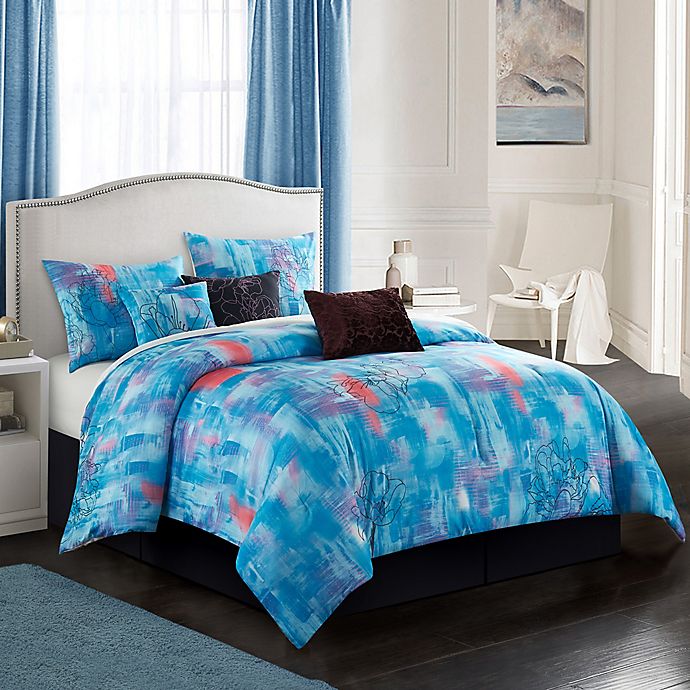 Abella Comforter Set Bed Bath Beyond, Bright Blue Bedding Sets