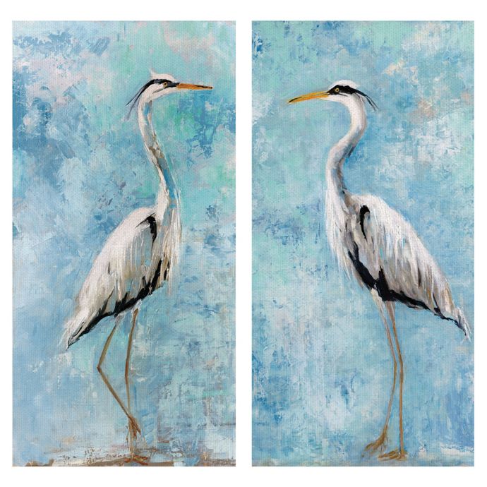 Heron I & II Canvas Wall Art (Set of 2) | Bed Bath and Beyond Canada