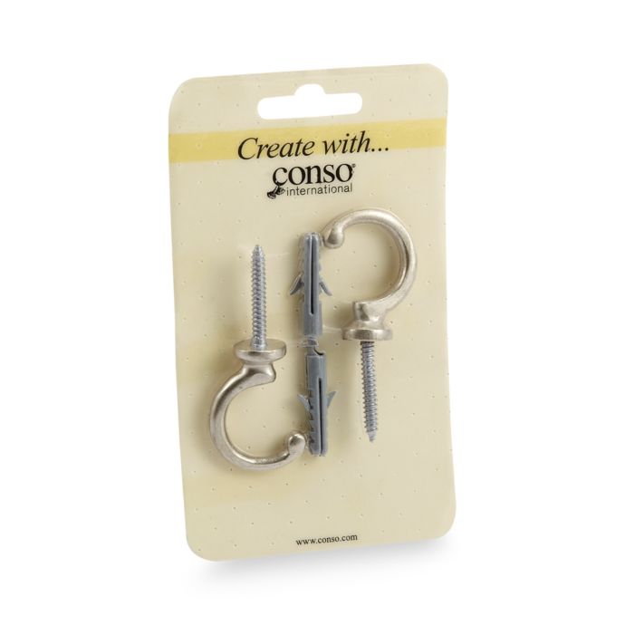 Brass "C" Hooks (Set of 2) Bed Bath and Beyond Canada