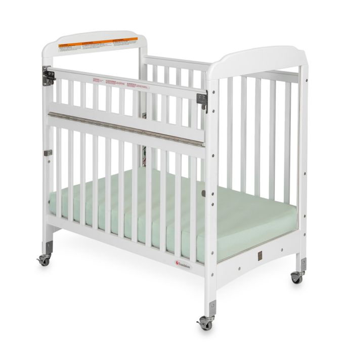 Foundations Serenity Compact Safereach Clearview Crib In White