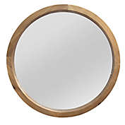 Maddie 20-Inch Round Mirror in Light Brown