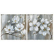 Summer in Neutral I &amp; II Square Canvas Wall Art (Set of 2)