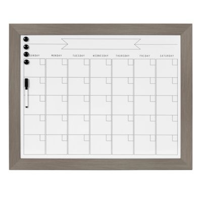 Beatrice 29-Inch x 23-Inch Magnetic Dry Erase Calendar in Grey