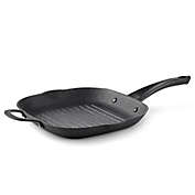 Starfrit the Rock&trade; Nonstick 11-Inch Cast Iron Grill Pan with Helper Handle in Black