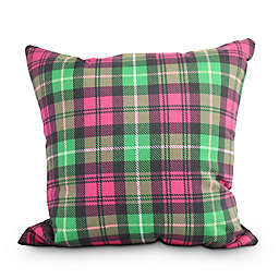 Tartan Plaid Square Throw Pillow in Red