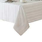 Alternate image 0 for Denley Stripe Jacquard 52-Inch x 70-Inch Oblong Tablecloth in White