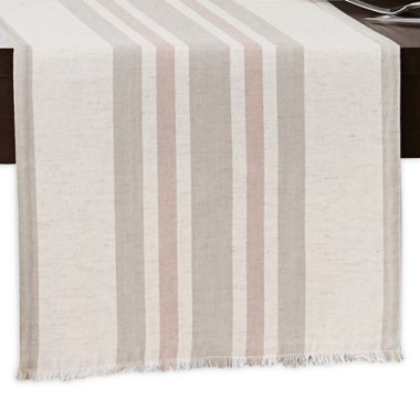 Striped 72-Inch Table Runner in Natural. View a larger version of this product image.