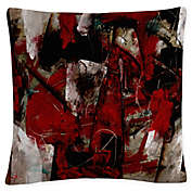 Masters Fine Art Abstract Square Throw Pillow in Burgundy