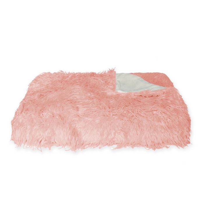 mongolian sheepskin white throw | CB2