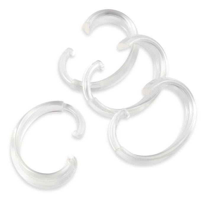 Dwellstudio Effortless Clear Shower Curtain Hooks Set Of 12