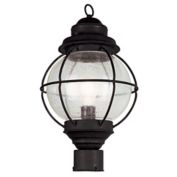 Bel Air Catalina 15-Inch Outdoor Hanging Post-Mount Lantern