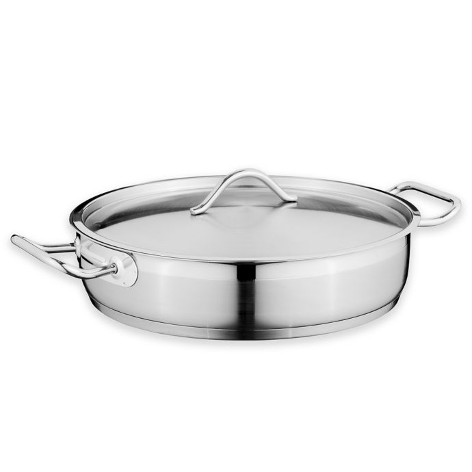 BergHOFF® Hotel 11Inch Stainless Steel Covered 2Handle Deep Skillet