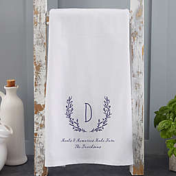 Personalized Farmhouse Floral Tea Towel